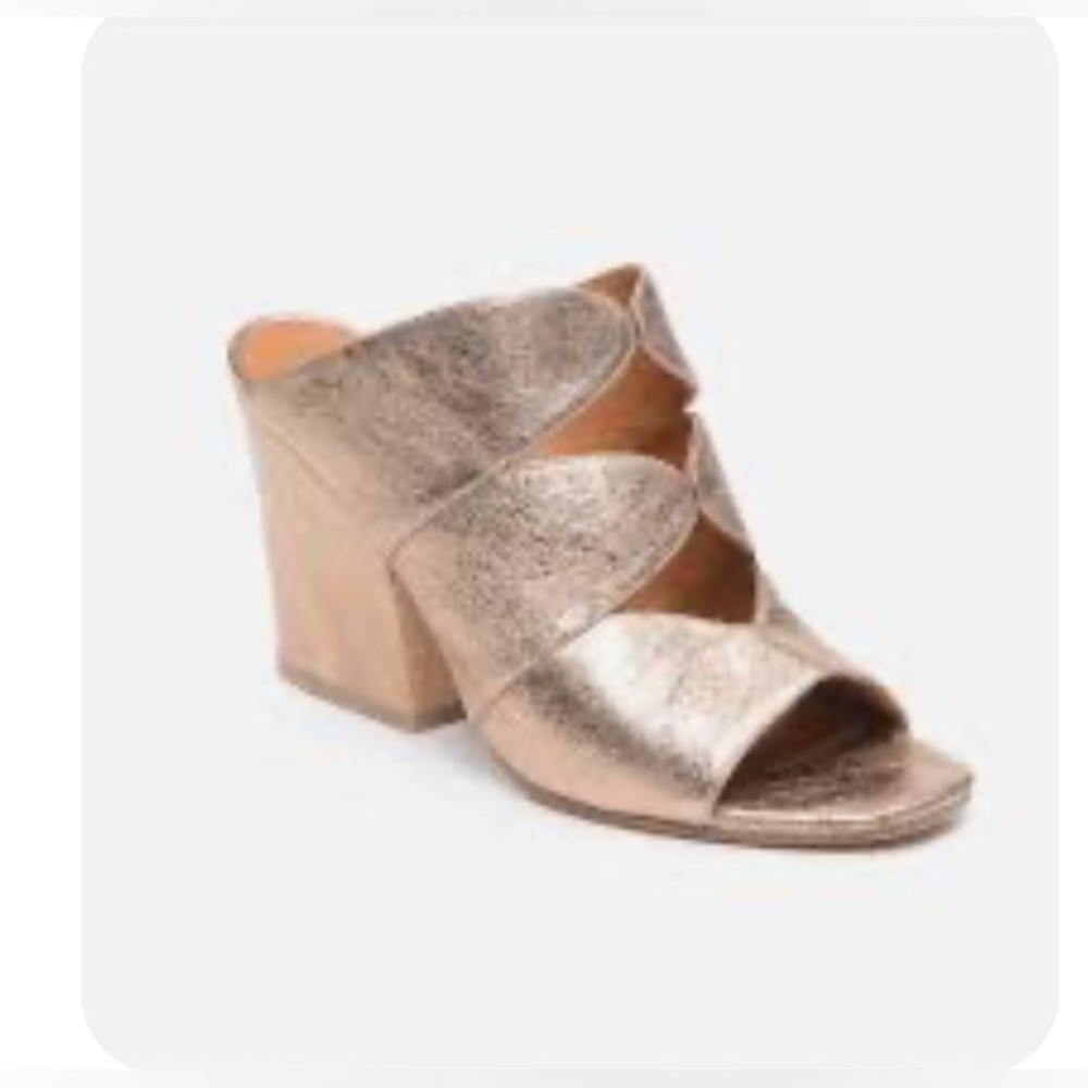 COCLICO EU 38.5 US 8-8.5 Tampico Rose Metallic Leather Heeled Sandals Orig$290